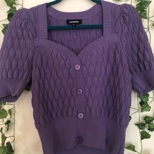 Ike new, wore just once ; Express puffy sleeve knit top